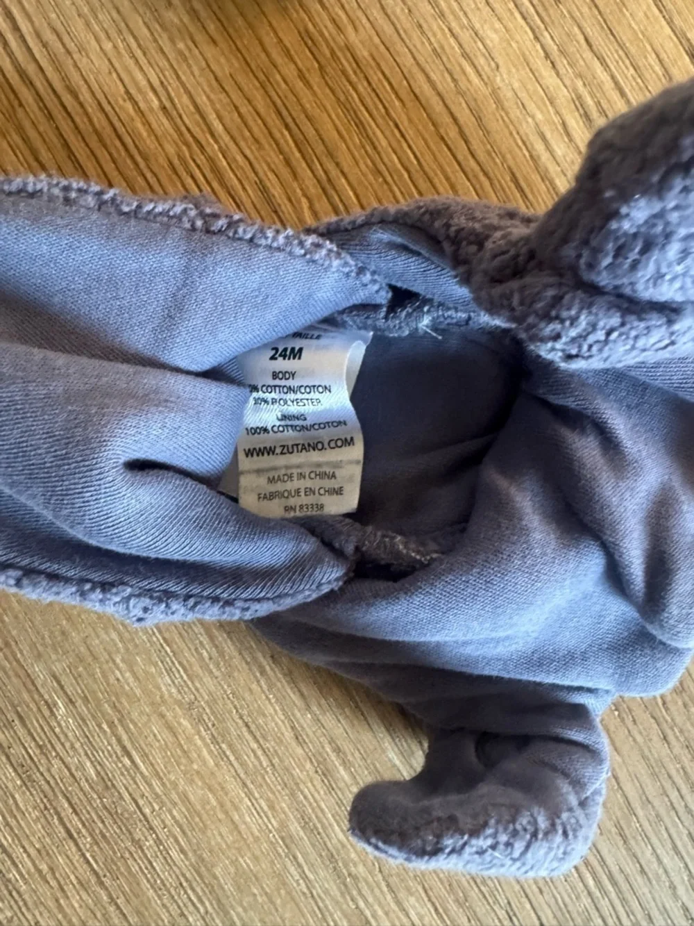Plush Baby Booties - Blue and Brown Soft Fleece Slip-Ons